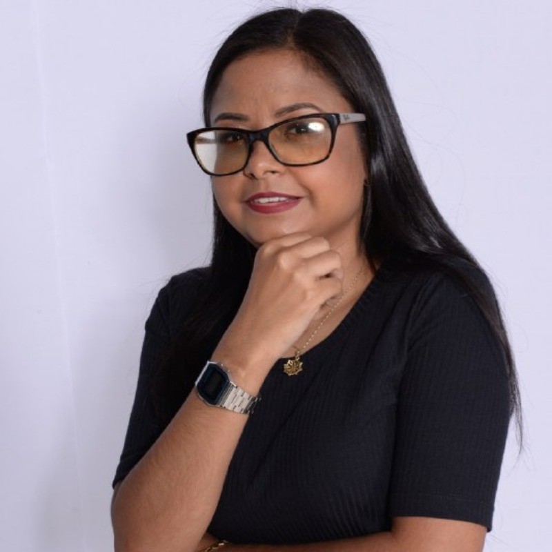 Black young woman smiling